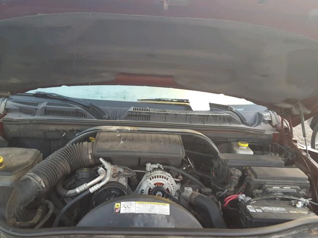 1J8HG48K27C570255 - 2007 JEEP COMMANDER MAROON photo 7