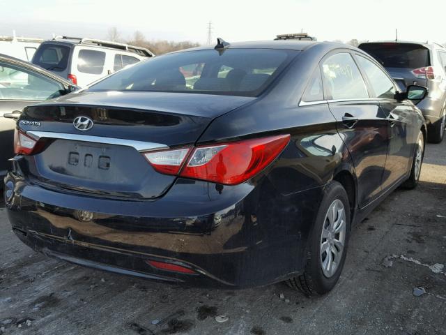 5NPEB4AC1CH443135 - 2012 HYUNDAI SONATA GLS BLACK photo 4