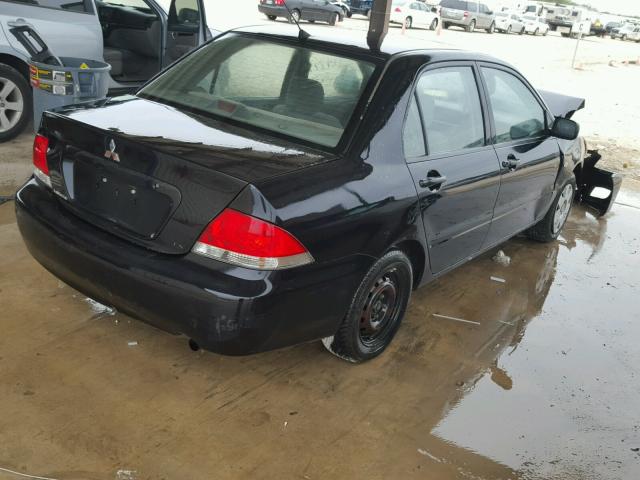 JA3AJ26E75U054376 - 2005 MITSUBISHI LANCER ES BLACK photo 4