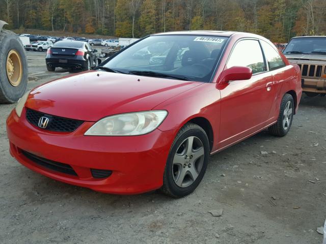 1HGEM21974L056641 - 2004 HONDA CIVIC EX RED photo 2