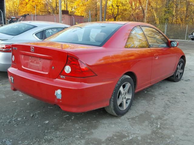 1HGEM21974L056641 - 2004 HONDA CIVIC EX RED photo 4