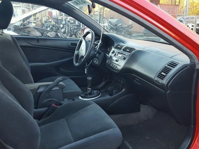 1HGEM21974L056641 - 2004 HONDA CIVIC EX RED photo 5