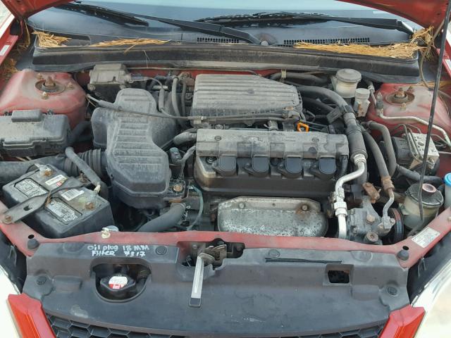 1HGEM21974L056641 - 2004 HONDA CIVIC EX RED photo 7