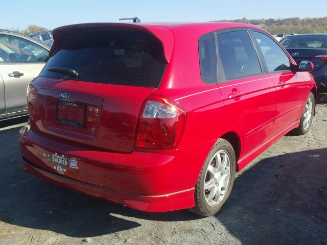 KNAFE161565318092 - 2006 KIA SPECTRA5 RED photo 4