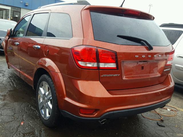 3C4PDCDGXET294982 - 2014 DODGE JOURNEY LI ORANGE photo 3