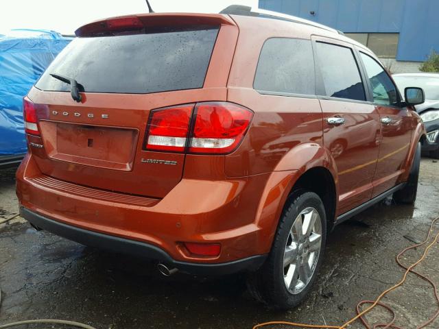 3C4PDCDGXET294982 - 2014 DODGE JOURNEY LI ORANGE photo 4