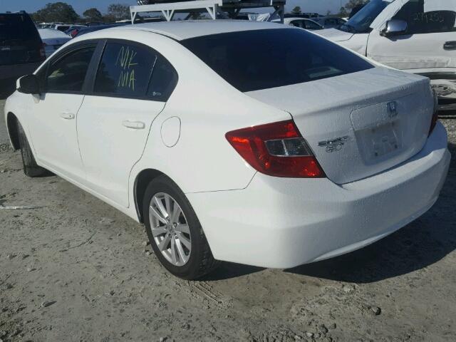 19XFB2F81CE089943 - 2012 HONDA CIVIC EX WHITE photo 3