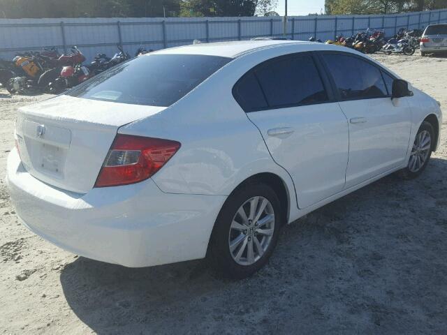 19XFB2F81CE089943 - 2012 HONDA CIVIC EX WHITE photo 4