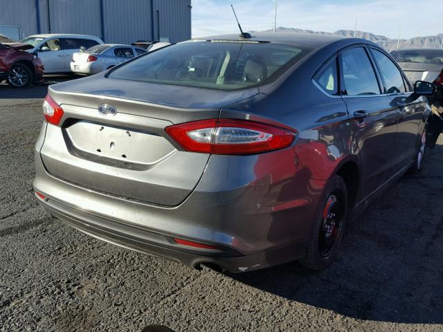 3FA6P0HD3ER114598 - 2014 FORD FUSION SE CHARCOAL photo 4