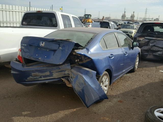 2HGFB2F57CH554415 - 2012 HONDA CIVIC LX BLUE photo 4