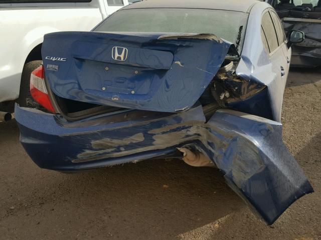 2HGFB2F57CH554415 - 2012 HONDA CIVIC LX BLUE photo 9