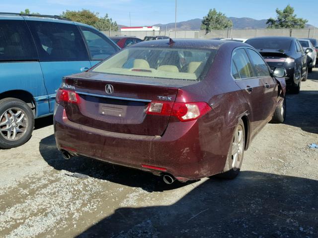 JH4CU2F66BC008080 - 2011 ACURA TSX MAROON photo 4