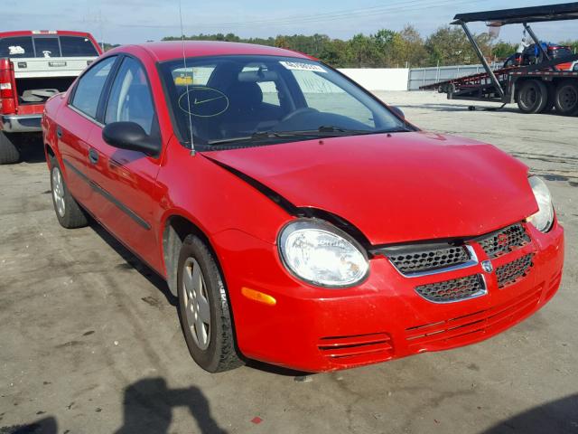 1B3ES26C14D525842 - 2004 DODGE NEON BASE RED photo 1