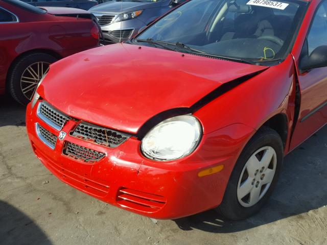 1B3ES26C14D525842 - 2004 DODGE NEON BASE RED photo 9