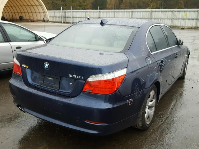 WBANU53518CT01785 - 2008 BMW 528 I BLUE photo 4