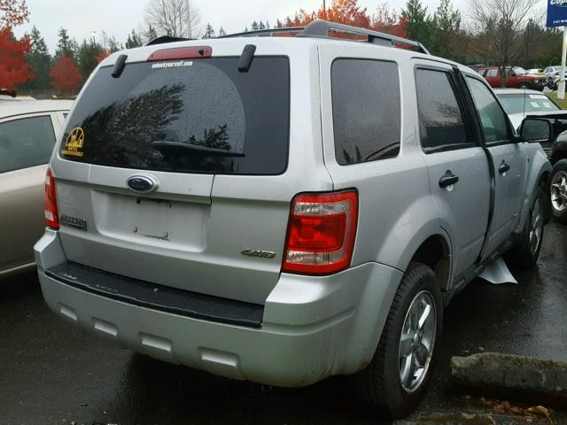 1FMCU93118KA81919 - 2008 FORD ESCAPE XLT SILVER photo 4