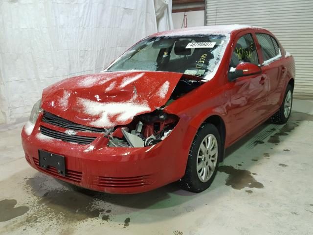 1G1AD5F54A7181212 - 2010 CHEVROLET COBALT 1LT RED photo 2