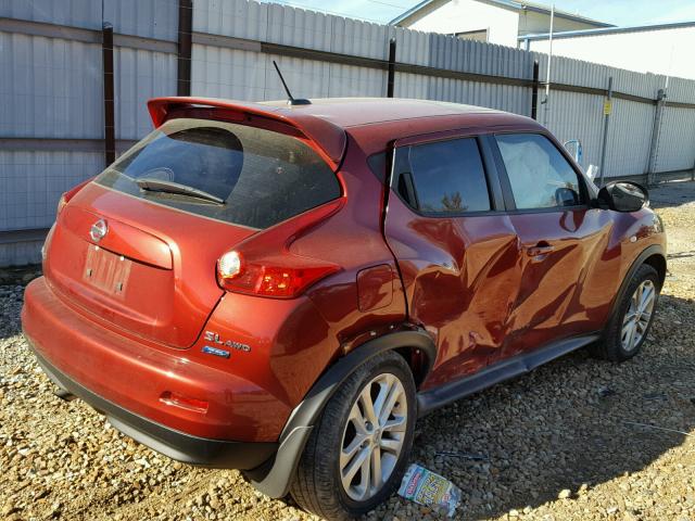 JN8AF5MV7ET355375 - 2014 NISSAN JUKE S MAROON photo 4