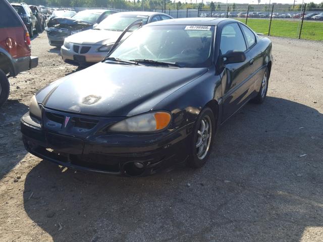 1G2NW12E81M503020 - 2001 PONTIAC GRAND AM G BLACK photo 2