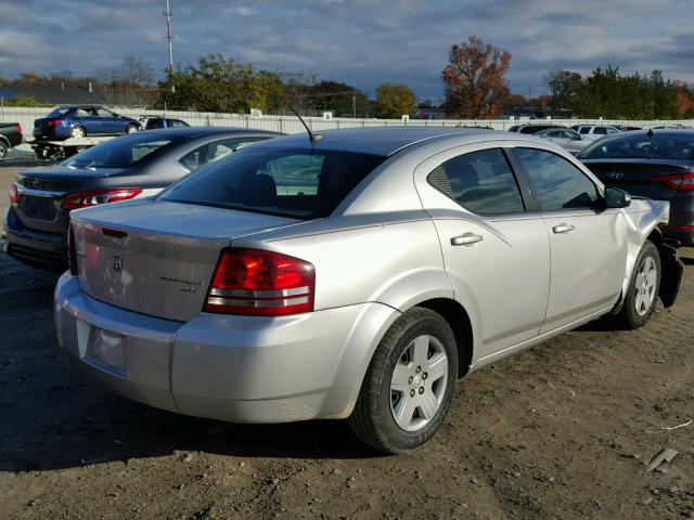 1B3CC4FB4AN188595 - 2010 DODGE AVENGER SX SILVER photo 4