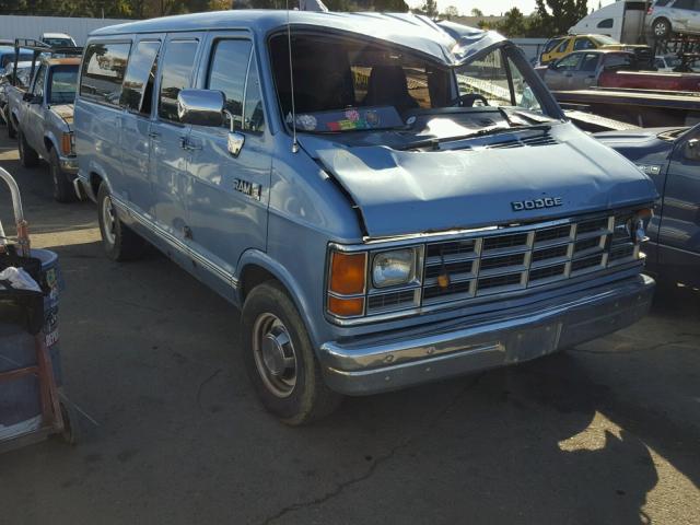 2B4HB21T4HK236224 - 1987 DODGE RAM WAGON BLUE photo 1