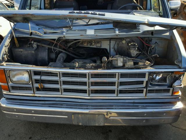 2B4HB21T4HK236224 - 1987 DODGE RAM WAGON BLUE photo 7