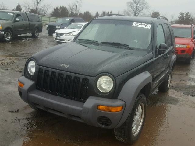 1J4GL48K12W129328 - 2002 JEEP LIBERTY SP BLACK photo 2