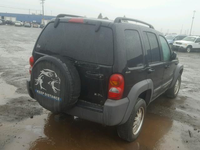 1J4GL48K12W129328 - 2002 JEEP LIBERTY SP BLACK photo 4