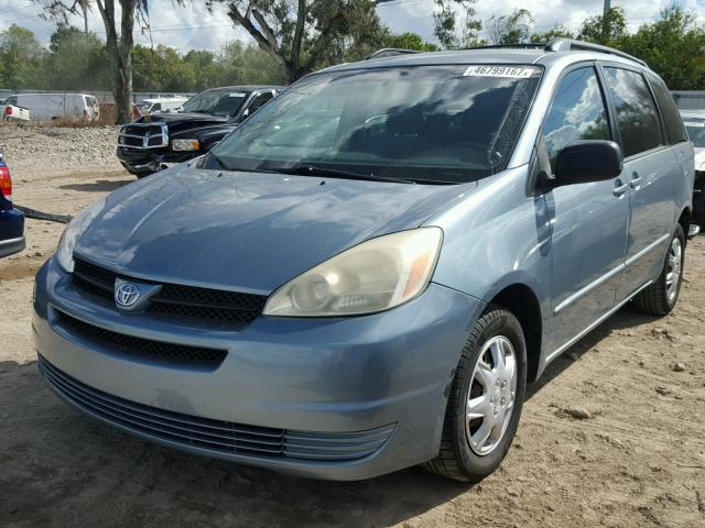 5TDZA23C94S195816 - 2004 TOYOTA SIENNA CE BLUE photo 2