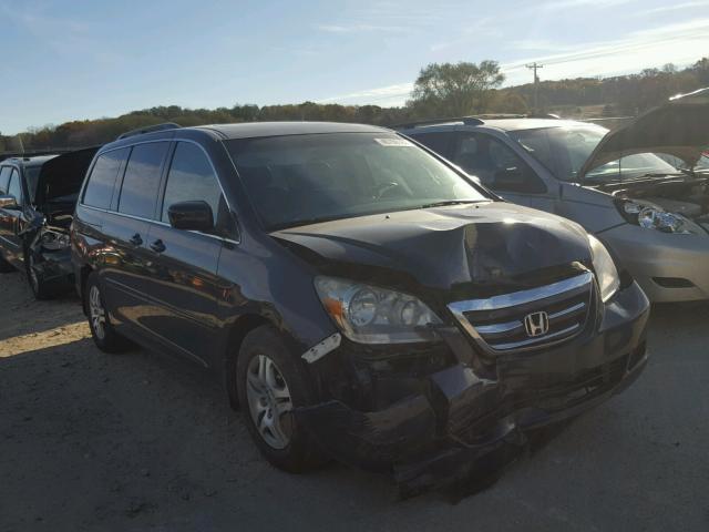 5FNRL38605B080109 - 2005 HONDA ODYSSEY EX BLUE photo 1