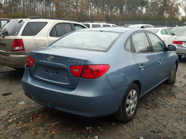 KMHDU46DX7U235365 - 2007 HYUNDAI ELANTRA GL BLUE photo 4