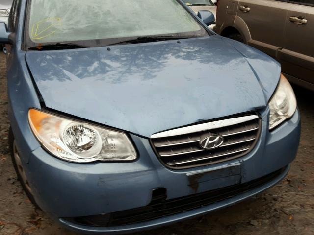 KMHDU46DX7U235365 - 2007 HYUNDAI ELANTRA GL BLUE photo 9