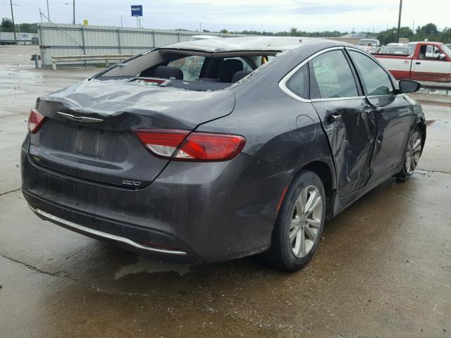 1C3CCCAB3FN658689 - 2015 CHRYSLER 200 LIMITE GRAY photo 4