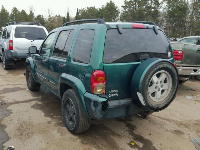 1J8GL58K94W157840 - 2004 JEEP LIBERTY LI GREEN photo 3