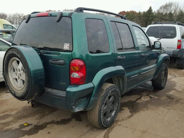 1J8GL58K94W157840 - 2004 JEEP LIBERTY LI GREEN photo 4