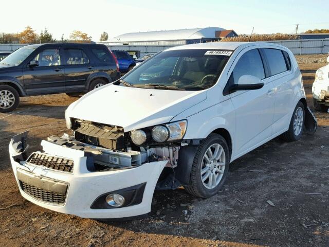 1G1JC6SH5D4224938 - 2013 CHEVROLET SONIC LT WHITE photo 2