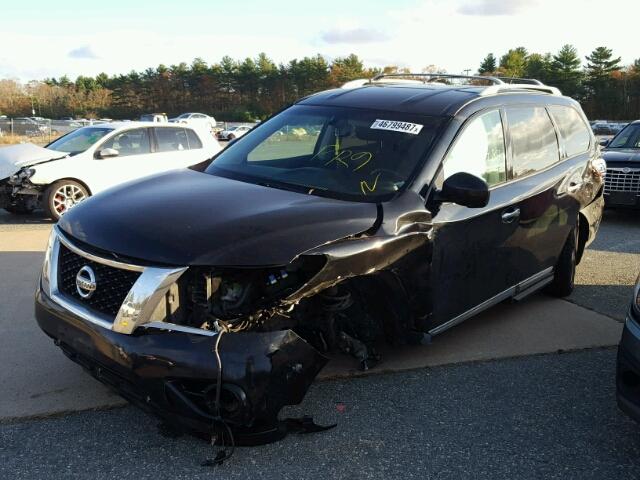 5N1AR2MM7DC605636 - 2013 NISSAN PATHFINDER BLACK photo 2