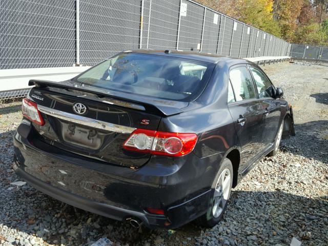 2T1BU4EE4BC707538 - 2011 TOYOTA COROLLA BA BLACK photo 4