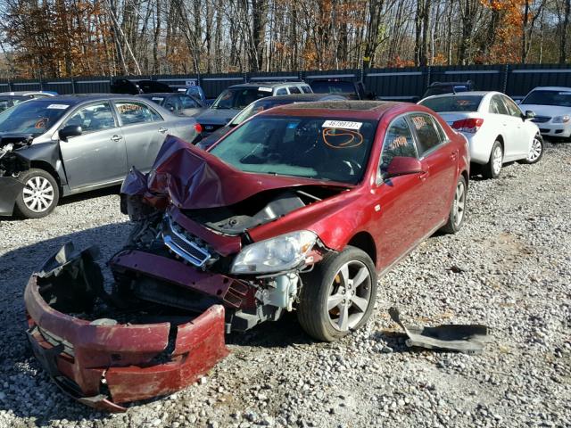 1G1ZJ57B18F274043 - 2008 CHEVROLET MALIBU 2LT RED photo 2