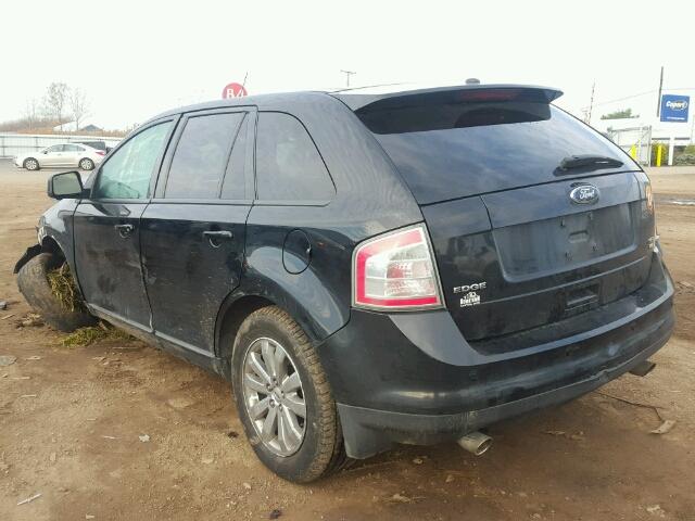 2FMDK48C78BA21130 - 2008 FORD EDGE SEL BLACK photo 3