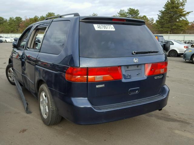 2HKRL1871YH510717 - 2000 HONDA ODYSSEY EX BLUE photo 3