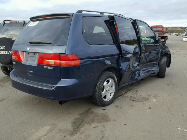 2HKRL1871YH510717 - 2000 HONDA ODYSSEY EX BLUE photo 4