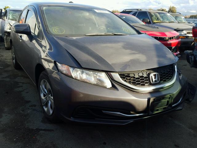 19XFB2F5XEE214866 - 2014 HONDA CIVIC LX GRAY photo 1