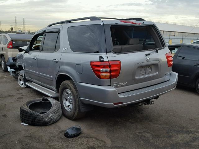 5TDZT34A34S213644 - 2004 TOYOTA SEQUOIA SR SILVER photo 3