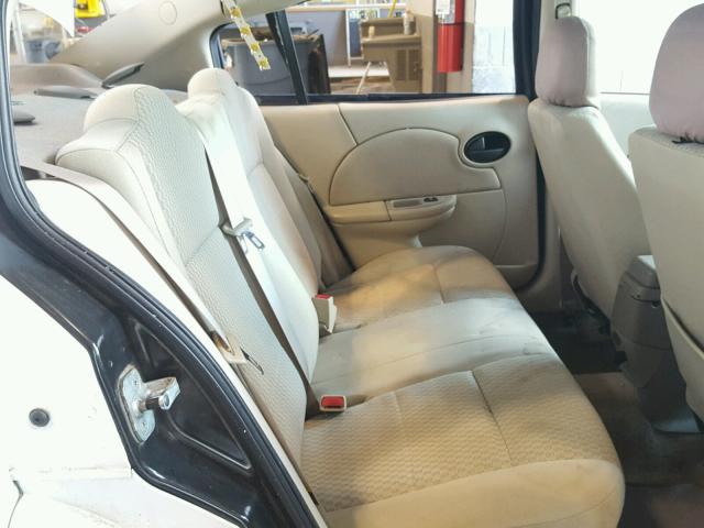 1G8AJ55F76Z200125 - 2006 SATURN ION LEVEL WHITE photo 6