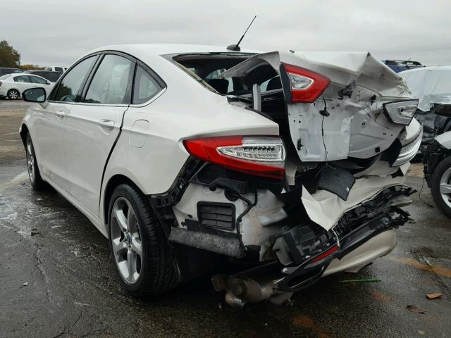 3FA6P0H94ER154491 - 2014 FORD FUSION SE WHITE photo 3