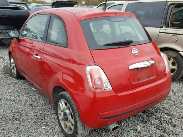 3C3CFFARXDT553344 - 2013 FIAT 500 POP RED photo 3