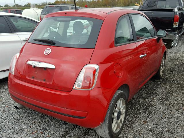 3C3CFFARXDT553344 - 2013 FIAT 500 POP RED photo 4