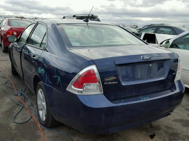 3FAHP07Z47R220972 - 2007 FORD FUSION SE BLUE photo 3