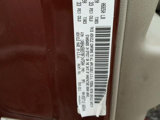 1A8HW58278F147504 - 2008 CHRYSLER ASPEN LIMI BROWN photo 10